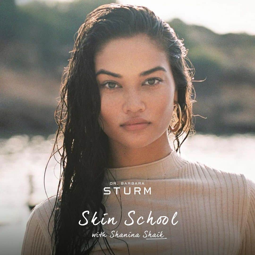 シャニーナ・シャイクのインスタグラム：「Tomorrow make sure to join @drbarbarasturm and I for #skinschool ! Make sure to get your ticket ( link in bio) learn all about how to take care of your skin .... and I’ll also discuss my personal skincare routine 🧖🏽‍♀️ ✏️」