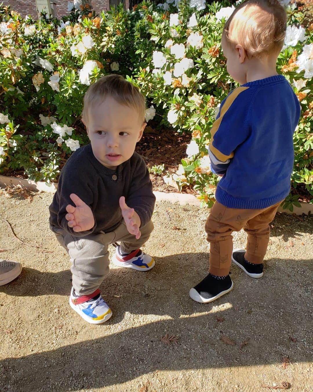 ジェンソン・バトンのインスタグラム：「@hendrixbutton showing off his dance moves to his mates. Lucky boy moves like daddy!! 🤣」