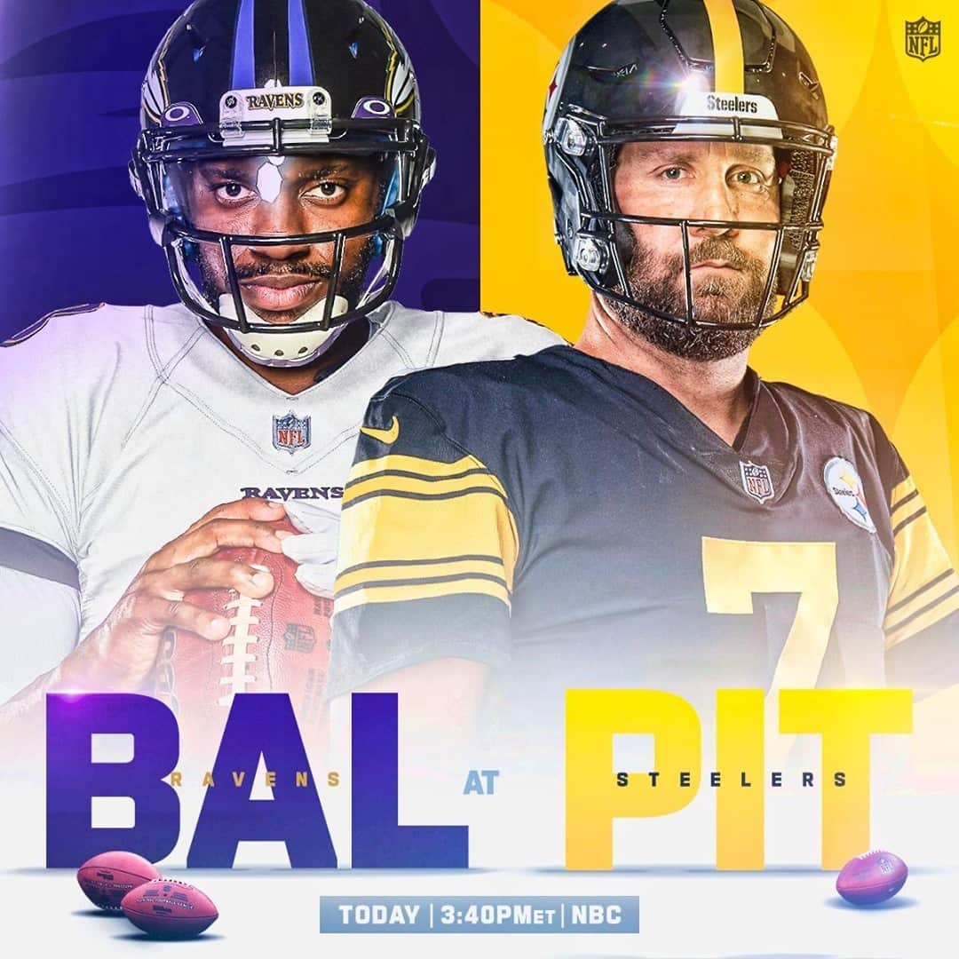 NFLさんのインスタグラム写真 - (NFLInstagram)「@ravens 🆚@steelers.⁣ ⁣ 📺: #BALvsPIT -- 3:40pm ET on NBC⁣ 📱: NFL app // Yahoo Sports app」12月2日 23時02分 - nfl