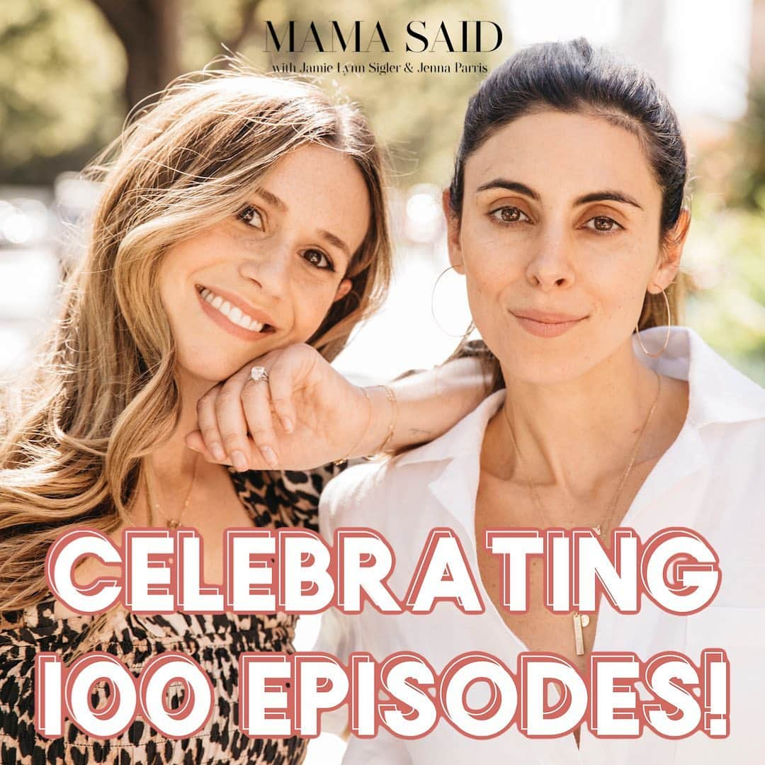 ジェイミー=リン・シグラーのインスタグラム：「Thanks to YOU @mamasaidpodcast is putting out our 100th episode today with the one and only @alliwebb ! But that’s not all. Head over to @mamasaidpodcast Instagram Because as a thank you, we have a giveaway for one lucky mama filled with gifts from some of our past guests, worth over $1000❣️It can be for you, or a deserving person in your life. We are so grateful to have this space to talk about all things motherhood, family, life, etc.」