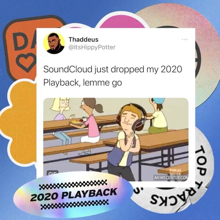 サウンドクラウドのインスタグラム：「Get hype! #Playback2020 is upon us. What did you bump this year?⁠⠀ ⁠⠀ 👉 Listen to yours at the link in our bio」