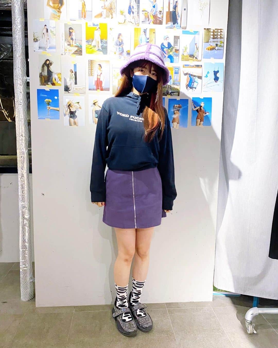 ぱいぱいでか美のインスタグラム：「ご縁ありまして新しくできたnull.さんの展示会にお邪魔しました☻ ꙳ #null #exhibition ꙳ シンプルかつお洒落なデザインで 中でも２枚目に載せたアンダーウェアが 他では見ない色味と可愛さで しかもサニタリーもあって！ サニタリーで可愛いのはまじで嬉しい〜 他にはサテンのパンツとかつけてきました。 ニットも気になったな…！ なんかこの日めちゃくちゃパープル好きな人みたいなんですが 目につくアイテムは全部ミントグリーンでした。」