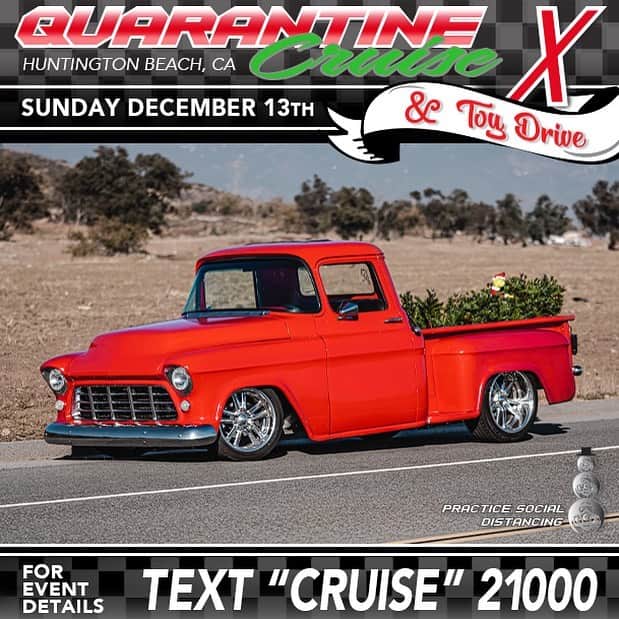 Classics Dailyさんのインスタグラム写真 - (Classics DailyInstagram)「HO HO HO and Here We Go!   Quarantine Cruise X: The Toy DRIVE is coming to OC Sunday, December 13.    The Quarantine Cruise – The one that started it all, is Turning X and we’re celebrating with our biggest Qruise Yet.   Celebrate the holidays and Cruise the OC Coast on famed PCH with hundreds of the nicest rides on the road.  We’ll also be collecting new, unwrapped toys to distribute to local organizations.   Featured in Motor Trend, Hot Rod, Truck Trend, Classic Truck Performance, Dub magazine, Car Kulture Deluxe Magazine and across the internet, there’s no experience like the Quarantine Cruise. _   We’ll be coming together at a beautiful NEW location to bring the year to a close.   On 12/13, Come be a part of The Toy DRIVE and the epic Quarantine Cruise X:  Text “Cruise” to 21000 and stop by often to be 1st to know the details! _ Partners: @hektattoo @keystoneautomotiveoperations @week2wickedjason #Ken _ Official Content Contributors. @thee_rod @tylercatesphotos @itsjustbrian @autotopiala @nick.v70 @matteblackunicorn  _ MEDIA @hotrodmagazine @classic_truck_performance @ryanfossproductions @truckinmagazine @dubmagazine @modernrodding @allchevyperformance  _ Please Shop Local at @socoandthemix   Tag: #hbqc #quarantinecruise  Stay Safe. Stay in your Car. Wear a Mask and Adhere to ALL CDC Guidelines.」12月3日 7時36分 - classicsdaily