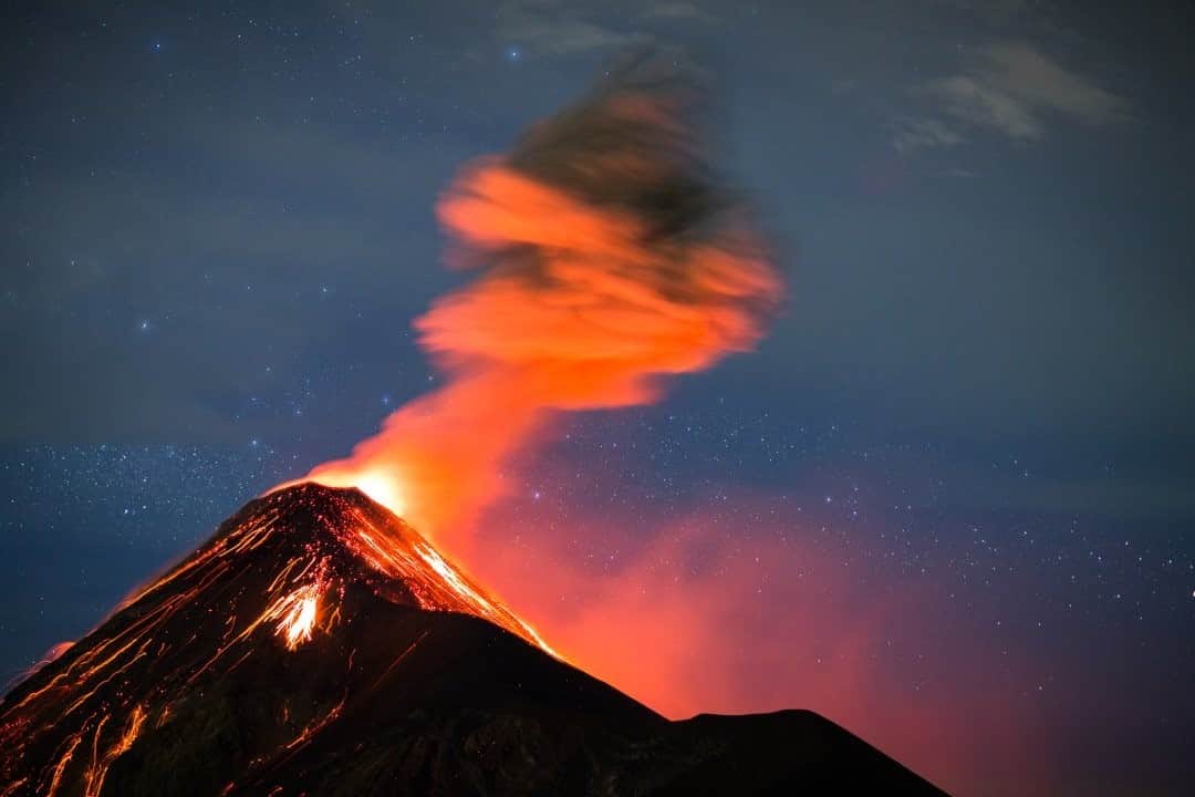 National Geographic Travelさんのインスタグラム写真 - (National Geographic TravelInstagram)「Photo by @karimiliya / Volcán de Fuego is located above the town of Antigua Guatemala. During this period of activity, every 20 minutes or so the volcano would explode, and chunks of lava the size of vehicles would fly through the sky and roll down the mountain. A huge explosive sound followed immediately after. Sometimes the ash came first and fire would erupt from a black cloud, and other times the lava was visible first. Despite the danger, there are people around the world living near or under active volcanoes.  Congratulations to Karim Iliya on becoming the November Your Shot Photographer of the Month! @natgeoyourshot #YourShotPhotographer」12月3日 2時34分 - natgeotravel