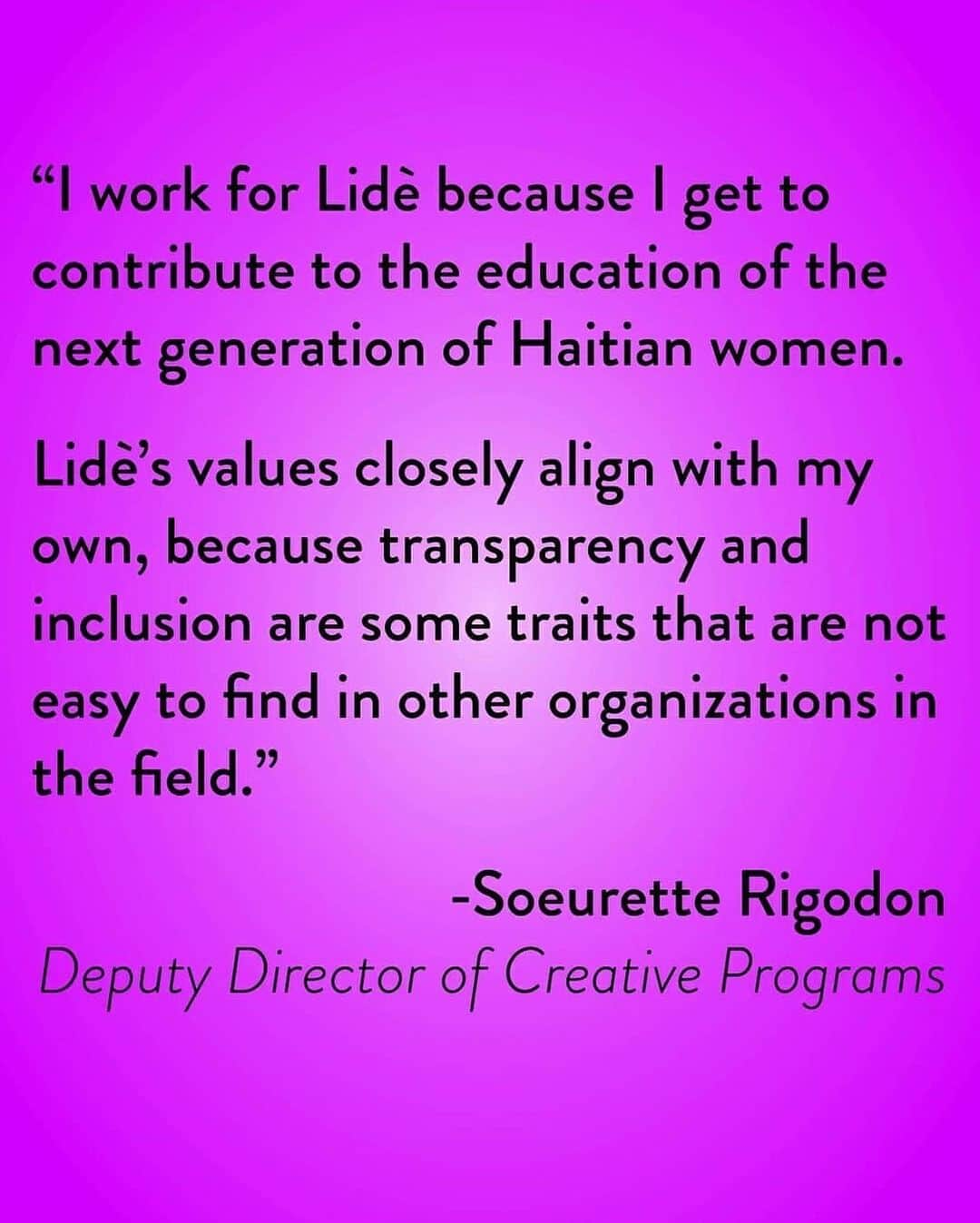 レイン・ウィルソンさんのインスタグラム写真 - (レイン・ウィルソンInstagram)「Repost from @lidehaiti • We are celebrating #GivingTuesday all week with some staff spotlights!  So please scroll through to see Soeurette in action xx 🌺 ​ ​LIDÈ Haiti not only transforms the lives of its participants. It also creates a space for the innovative educational talents of its Haitian-led female team of teachers and staff, as expressed here by Soeurette Rigodon, our Deputy Director of Creative Programs. ​ ​To celebrate #GivingTuesday and make it last all week, co-founders @rainnwilson and @holidayreinhorn and other donors will be matching every donation made.   ​No amount is too small. No act of kindness goes unnoticed. Be the change you wish to see in the world and give what you can to be a force for good.」12月3日 3時00分 - rainnwilson