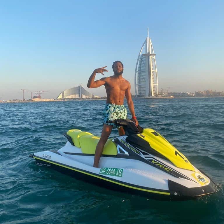 ゲームのインスタグラム：「When my lil brother graduated from college, he ain’t have a passport & had never even left California let alone the country.... 8-9 years later & after I’ve taken him around the world 3-4 times he’s now made a business out of photography & his dreams are now his reality. To some this may look like a young black man on a jet ski at the beach... but to me this looks like my baby brother surpassing every goal he set forth for himself & grinding until he was able to do it for himself.... I’m proud of you baby & I am 100% sure daddy is looking down on you providing peace & light on your journey through the Middle East. Have fun in Dubai..... I love you more than life brodie & I’d be lying if I didn’t say I almost shed a tear looking at you in your accomplishment. Best friends til they peel me off the earth... Live young king, LIVE. @jamilnotjamal 💯」