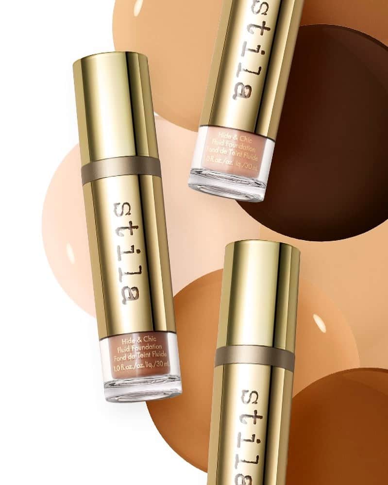Stila Cosmeticsさんのインスタグラム写真 - (Stila CosmeticsInstagram)「Don’t Hide - Be the chicest version of yourself this Holiday season  Our Hide & Chic Fluid Foundation will take care of that for you. Find your shade now at StilaCosmetics.com」12月3日 4時10分 - stilacosmetics