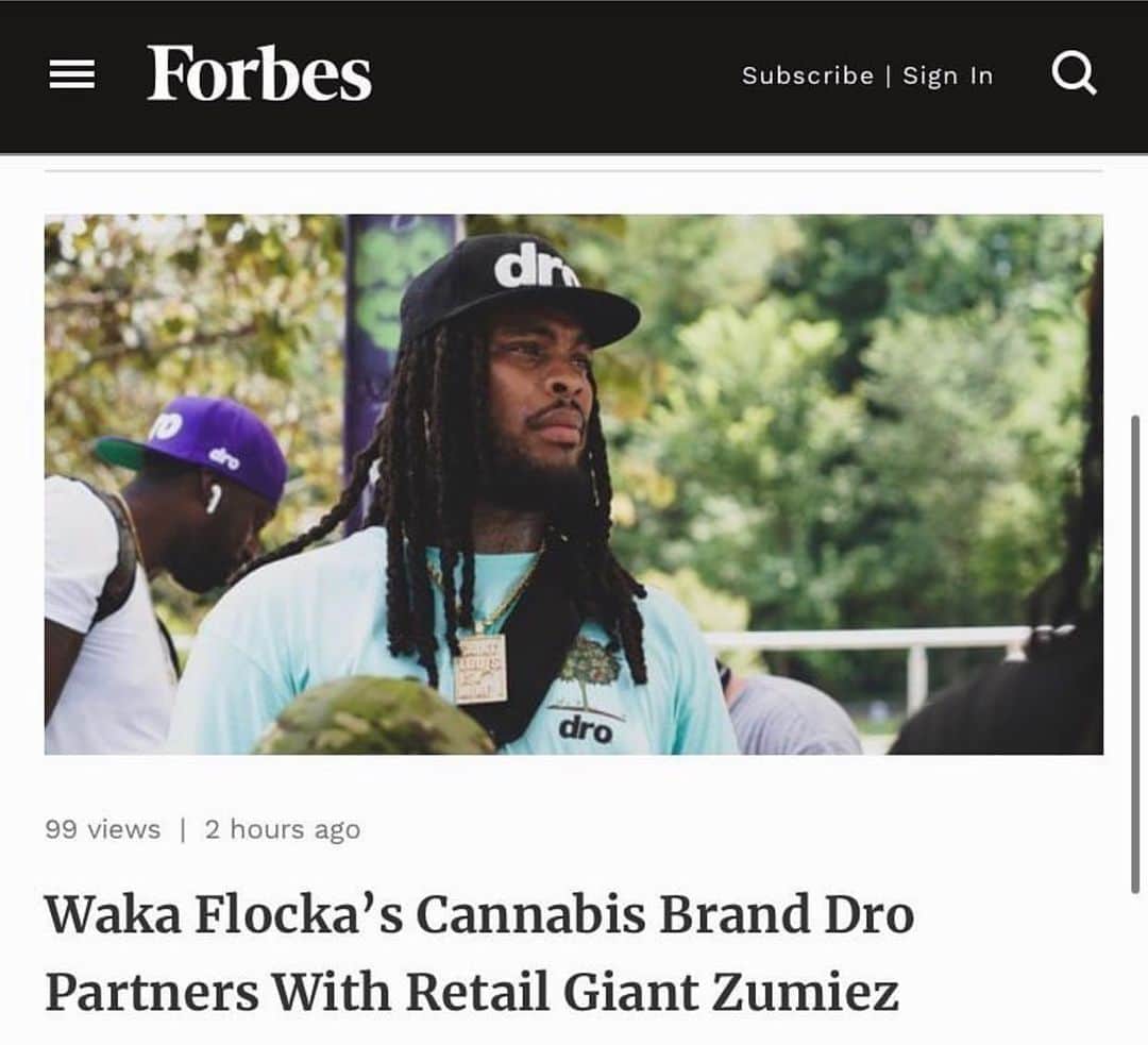 ワカ・フロッカ・フレイムのインスタグラム：「⬆️ @forbes @drolife x @zumiez 👀 #realrecognizereal 🖊: @lindse_y」