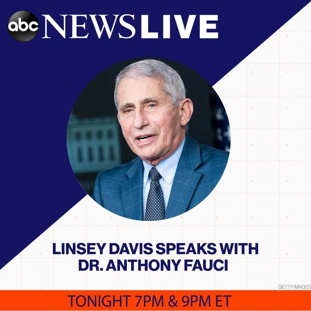 ABC Newsさんのインスタグラム写真 - (ABC NewsInstagram)「TONIGHT: @linseytdavis speaks with top NIH official Dr. Anthony Fauci about the challenges of COVID-19 vaccine distribution, worries about the holiday season and more.   Don't miss the conversation on @ABCNewsLive at 7PM ET. #coronavirus #pandemic #vaccine」12月3日 4時30分 - abcnews