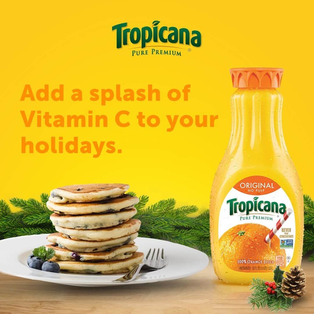トロピカーナさんのインスタグラム写真 - (トロピカーナInstagram)「Vitamin C deliciousness for your holiday table. 🍊😀🎁」12月3日 5時00分 - tropicana_juices
