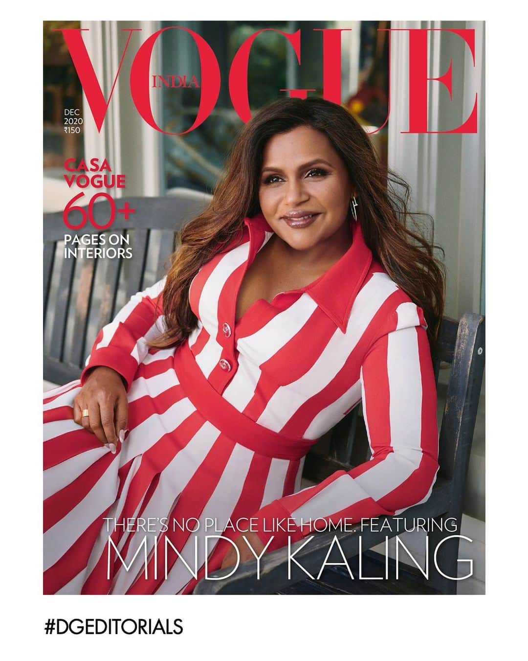 ドルチェ&ガッバーナさんのインスタグラム写真 - (ドルチェ&ガッバーナInstagram)「@mindykaling wears a red and white striped #DolceGabbana dress on the cover of the December issue of @vogueindia. ⠀ ⠀ Photo by @mrmikerosenthal ⠀ Styled by @riakamat⠀ Words by @diksha_basu⠀ Makeup by @carolagmakeup⠀ Hair by @patriciamoralesla⠀ Nails by @thuybnguyen⠀ Bookings Editor: @prachitiparakh⠀ Styling Assistant: @devyn.holbrook⠀ Seamstress: Sivorn Price⠀ ⠀ #DGEditorials⠀」12月3日 5時12分 - dolcegabbana