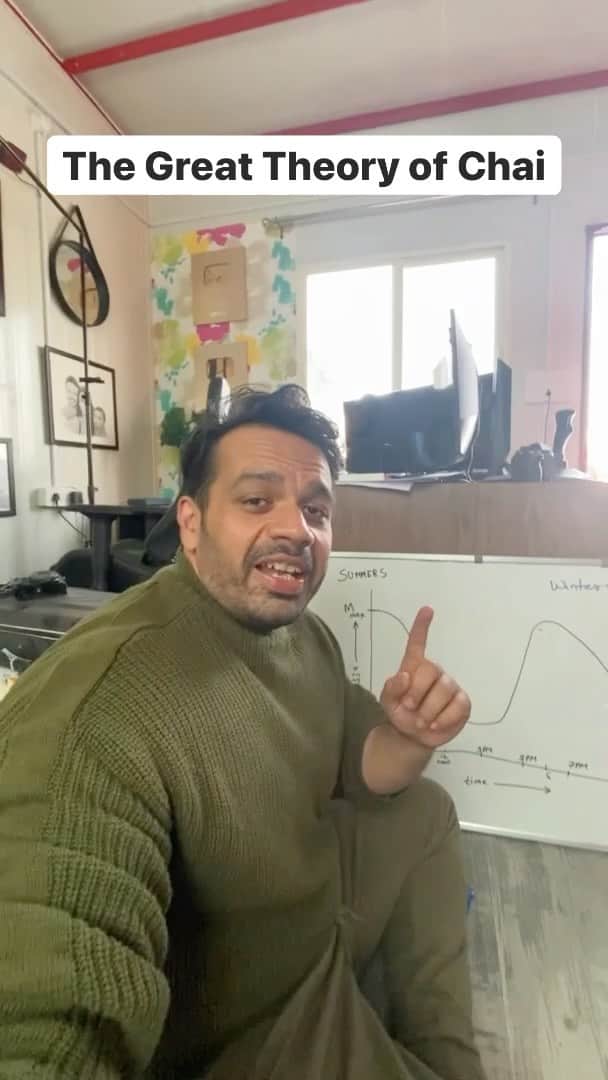Gaurav Tanejaのインスタグラム：「The great theory of Chai by Shri Gaurav Taneja #flyingbeast #chai」