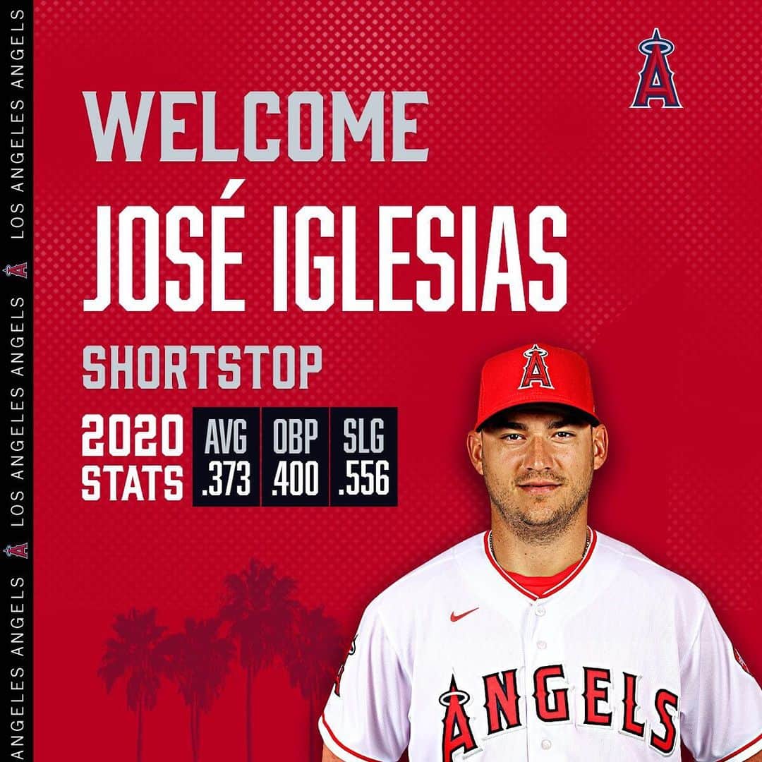 ロサンゼルス・エンゼルス・オブ・アナハイムさんのインスタグラム写真 - (ロサンゼルス・エンゼルス・オブ・アナハイムInstagram)「The #Angels have acquired INF José Iglesias from the Baltimore Orioles. Welcome to the Halos, @joseiglesias_ss! 🙌」12月3日 9時53分 - angels