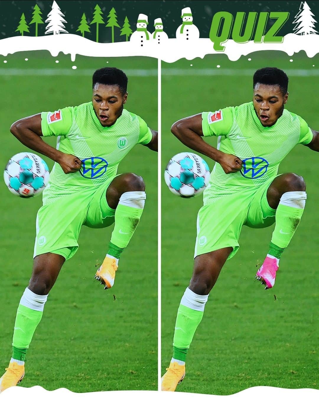 VfLヴォルフスブルクさんのインスタグラム写真 - (VfLヴォルフスブルクInstagram)「Wie viele Unterschiede findet ihr? 🕵️‍♀️🙃  #vflwolfsburg #immernurdu #immer_hungrig #arbeitfussballleidenschaft」12月3日 17時00分 - vfl.wolfsburg