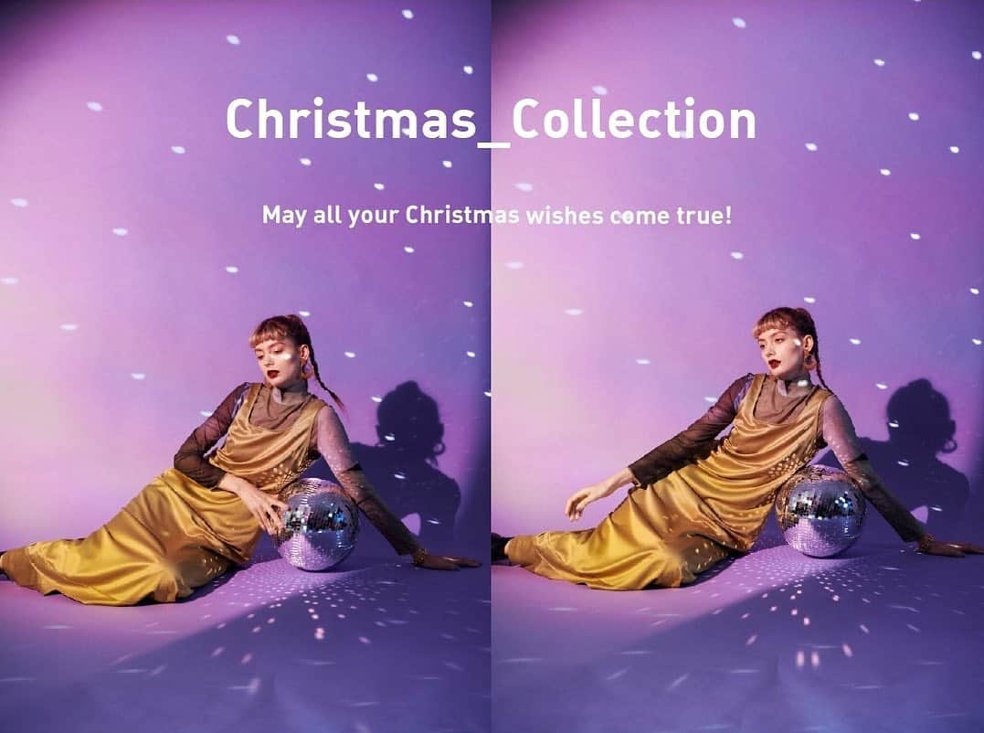 のインスタグラム：「SLY Christmas Collection May all your Christmas wishes come true! ——————————————————— SLY店舗・SHEL'TTER WEBSTORE・ZOZOTOWNにて発売中 ☑︎COLLAGE PHOTO L/S TOPS (030DAA90-5950) M/KHA,M/BEG ¥6,000+tax  12/4(FRI)発売予定 ☑︎EMBOSS SATIN TOPS (030DAM30-6250) D/YEL,BRN ¥7,000+tax  12/4(FRI)発売予定 ☑︎EMBOSS SATIN PT (030DAM31-6260) D/YEL,BLU ¥8,000+tax  SLY店舗・SHEL'TTER WEBSTORE・ZOZOTOWNにて発売中 ☑︎GRADATION CLEAR EARRING (030DAA56-4380) CAM,IVOY ¥4,000+tax  SLY店舗・SHEL'TTER WEBSTORE・ZOZOTOWNにて発売中ㅤ ☑︎CHAIN BRACELET (030DA056-4170) GLD,SLV ¥5,000+taxㅤ #THROWbySLY  SLY店舗・SHEL'TTER WEBSTORE・ZOZOTOWNにて発売中 ☑︎VEGAN LEATHER ANKLE BOOTS (030DAA55-6200) BLK,IVOY,CAM ¥9,990+taxㅤㅤㅤㅤㅤㅤㅤㅤㅤㅤㅤㅤ ——————————————————— #THROWbySLY #SLY #SLY_fav」