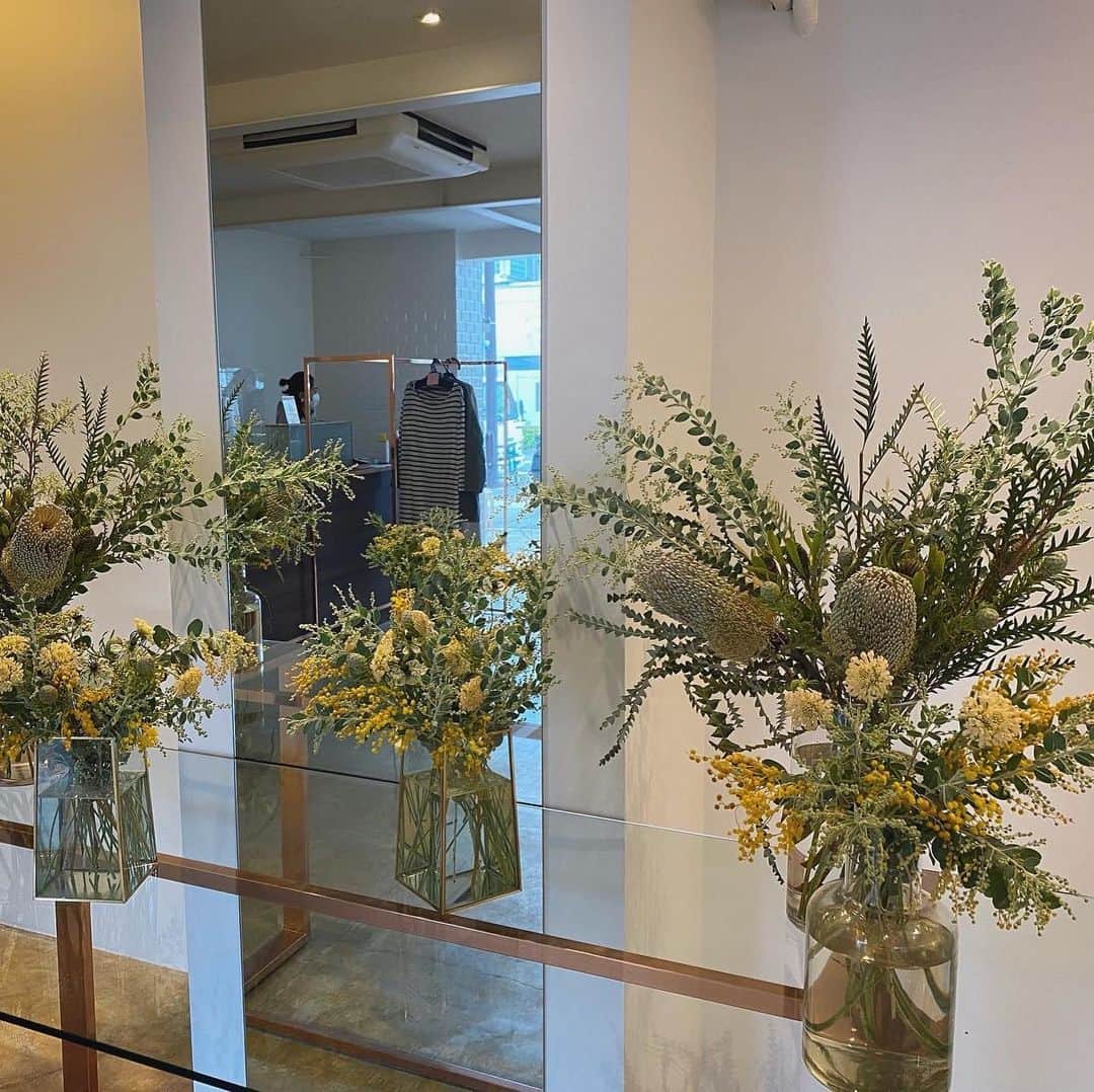 畑野ひろ子のインスタグラム：「@third_magazine さんの展示会装花をさせて頂きました。  #flowers #decoration #装花 #willgarden」