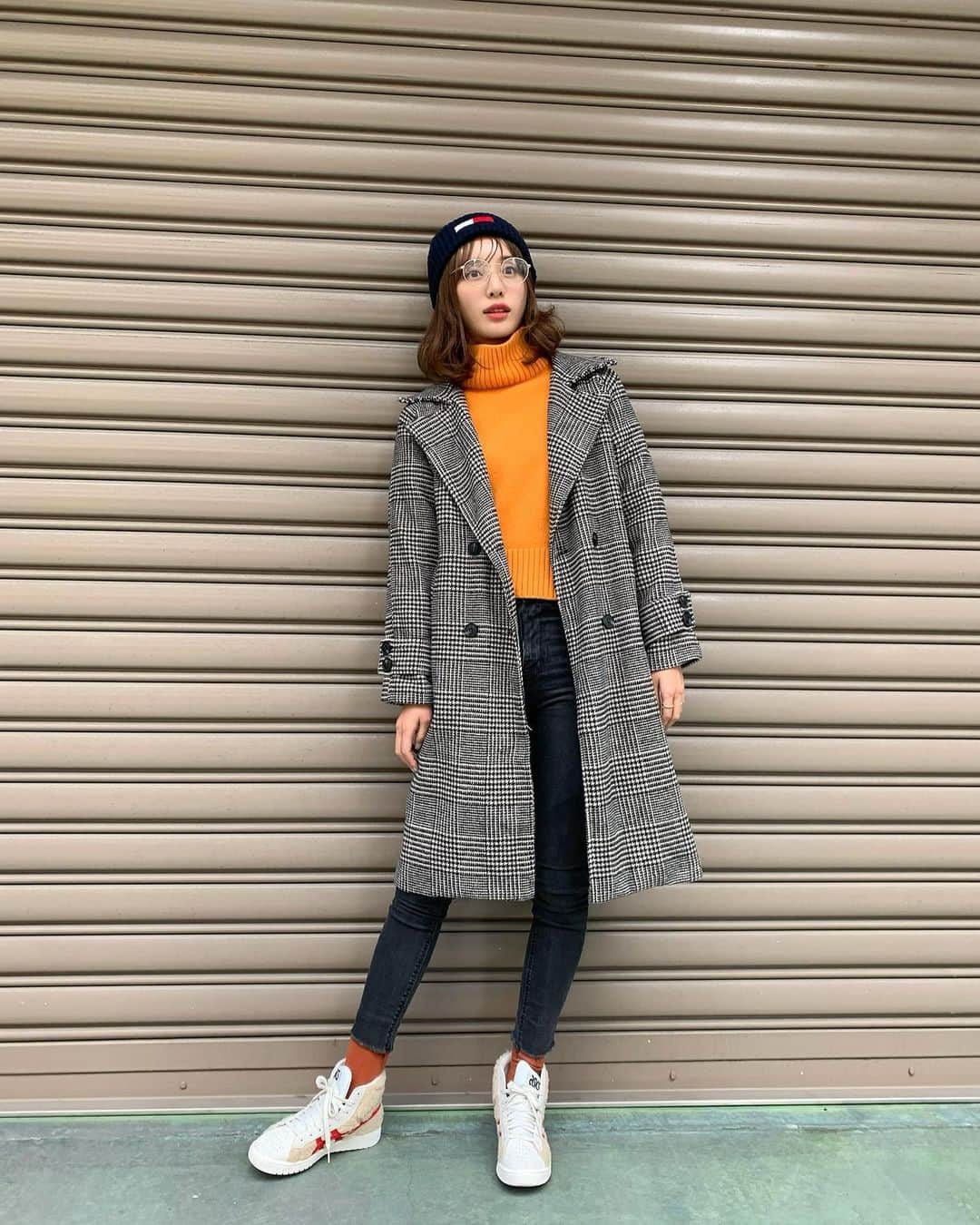 優木望未さんのインスタグラム写真 - (優木望未Instagram)「あたたかいこのコート🧥💎💫  #顔w  hat  @tommyhilfiger  coat  @jour_joie  tops  @unitedarrows_official  pants  @zara  shoes  @asics_sportstyle_jp   #농패션」12月3日 13時57分 - im__non