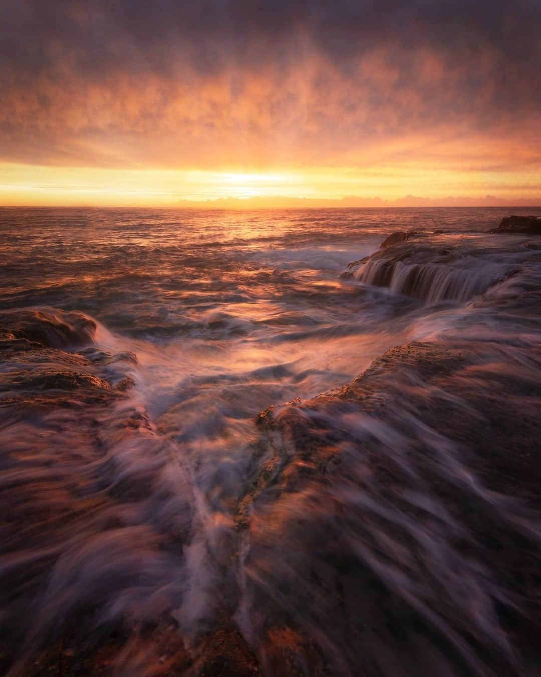 Nikon Australiaさんのインスタグラム写真 - (Nikon AustraliaInstagram)「"This was probably one of the most dramatic sunrises I’ve ever seen. I’d been planning this shoot and composition after heading to the same place 30+ times in search for the right light.   The V in the foreground worked as a really nice anchor, leading the eye into the scene and highlighting the flow of the water - the result of a few sketchy knee high waves. I shoot a lot of seascapes like this and it’s good to know the weather sealing of my D610 is going to hold up." - @dalegphoto   Camera: Nikon D610 Lens: AF-S NIKKOR 16-35mm f/4G ED VR Settings: f/18  1/2s  ISO 400  #Nikon #MyNikonLife #NikonAustralia #NikonD610 #SunrisePhotography #Seascapes」12月3日 14時00分 - nikonaustralia