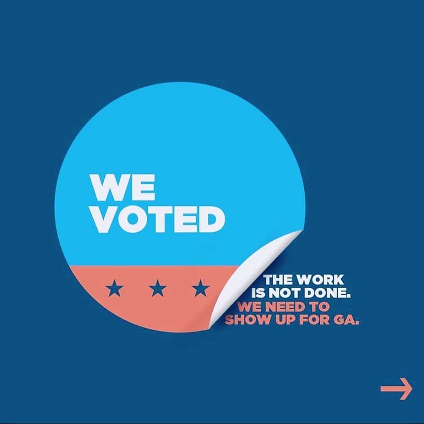 ダン・ブカティンスキーのインスタグラム：「#ThankYouGA  Time to FINISH the job! Give to GEORGIA.  ThankYouGA.com. #winwithblackwomen」