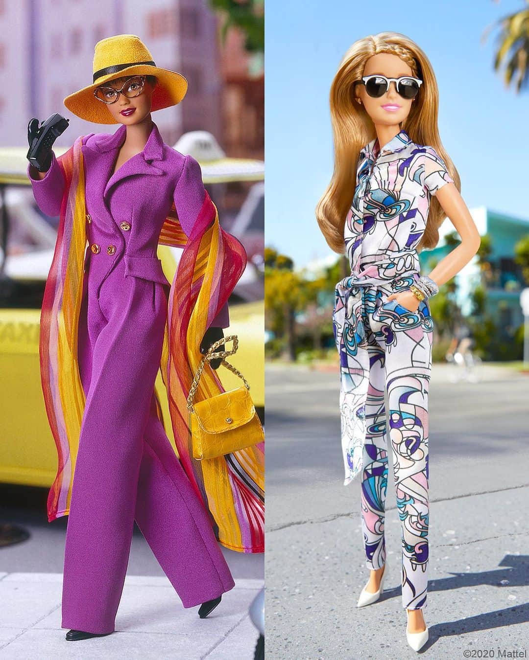 バービーさんのインスタグラム写真 - (バービーInstagram)「I love a jumpsuit for one-piece chic. Stepping out in purple and print, #TBT. 💟 #barbie #barbiestyle」12月4日 1時15分 - barbiestyle