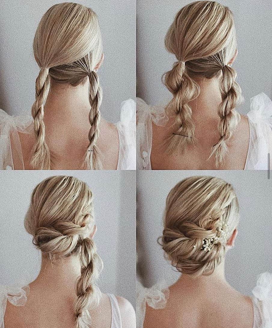 I N S T A B R A I Dのインスタグラム：「Step-by-step for this beautiful romantic updo 🌟⭐️」