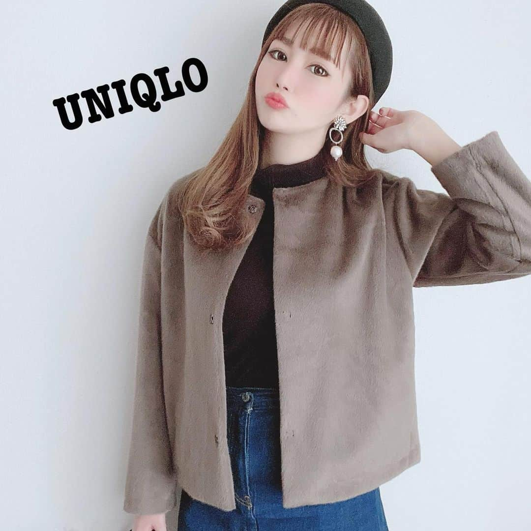 bibi_mama_のインスタグラム：「. . コーデ(ϋ)/ . . @uniqlo_ginza  プチプラに見えないUNIQLOコーデ アウターとタートルネックがUNIQLOです。 #スムースヤーンフリースノーカラージャケット  #ヒートテックフリースタートルネックt  . . このジャケット、肌触りが最高！ 形も綺麗だし、見た目もお高く見えるのに2990円！ いいお買い物できるとテンション上がる！ フリースのタートルネックも暖かいし、使い回し抜群で毎年お世話になってます❣️ . . ジャケットはGLAY(Ｌサイズ) タートルネックはBLACK(Ｍサイズ) . . デニムのスカートは去年SLYで購入しました。 . . #ユニクロフリース族 #おうちフリース#外フリース#uniqloginza2020fw  #ママコーデ#大人カジュアル#locari#ponte_fashion#kaumo_fashion#mineby3mootd#きれいめコーデ #コーディネート探検隊  #のっぽコーデ部 #ワーママコーデ #30代コーデ #uniqloginza #ユニジョ#uniqloコーデ #ユニクロコーデ  #ユニクロ購入品 #ユニクロ新作#ユニクロの輪#gu_for_all #gu新作#rly#SLYコーデ」