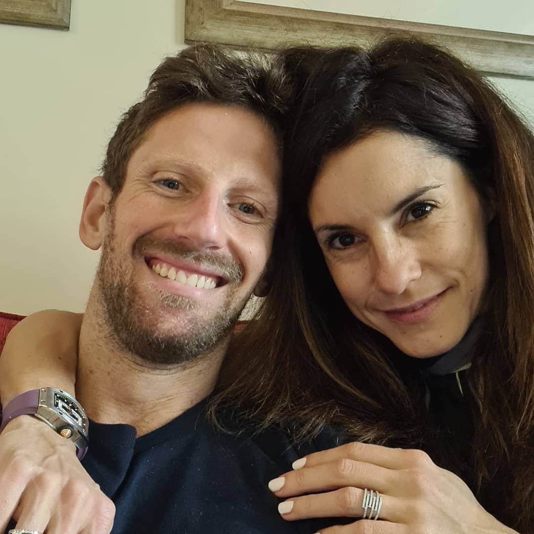 ロマン・グロージャンのインスタグラム：「Reunited ❤❤❤🙏🙏🙏 #r8g @mariongrosjean」