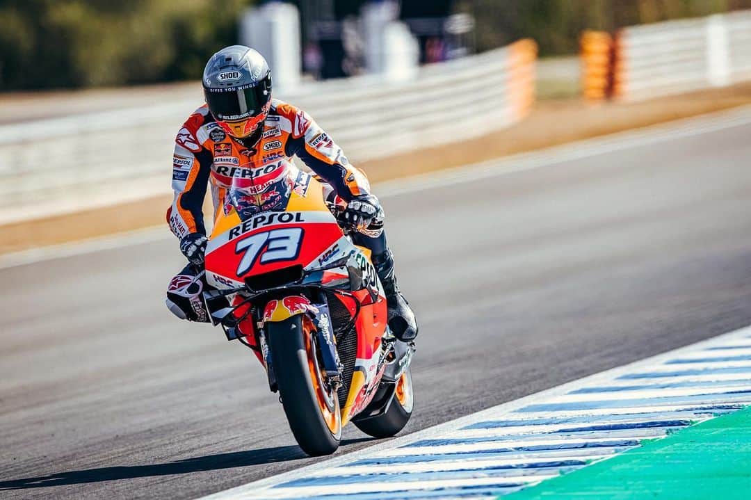 レプソル・ホンダのインスタグラム：「#TheYearThatWas - #JerezTest ⠀⠀⠀⠀⠀⠀⠀⠀⠀ Thanks to the hard work and dedication of people around the world the season was back on.」