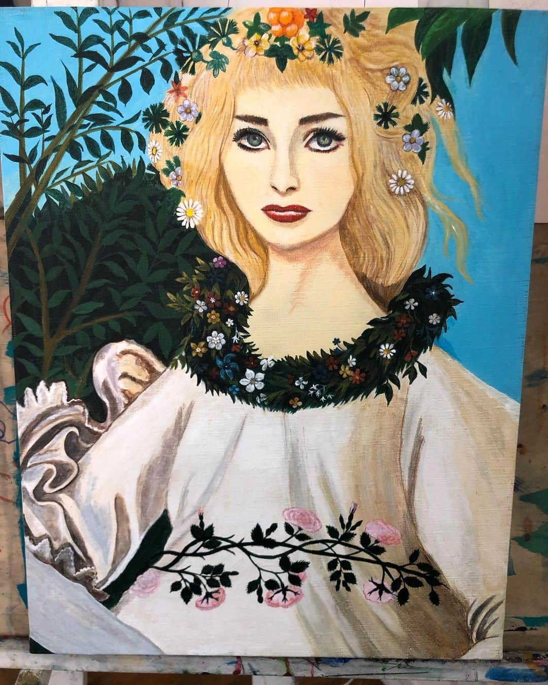 木南晴夏さんのインスタグラム写真 - (木南晴夏Instagram)「Botticelli x Audrey Hepburn  やっと完成。」12月3日 20時11分 - kinamitopan