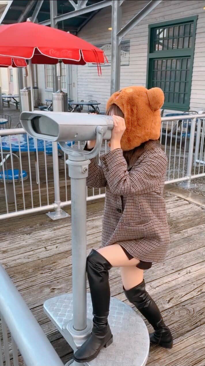 内海里来のインスタグラム：「🧸🤎　#ユニバ #ティムコーデ #usjクリスマス」