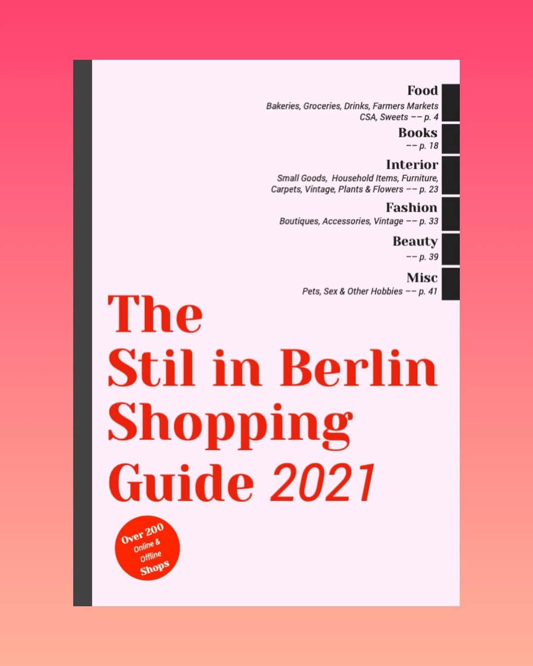 STIL IN BERLINさんのインスタグラム写真 - (STIL IN BERLINInstagram)「It's here! It's finally here! I'm writing this so enthusiastically because this guide took me much longer than planned... however, it turned out I needed to recommend over 200 places to shop food, books, interior, fashion, beauty + more! So it's finally here. Just in time for gift-giving season. Get the 43 pages pdf at the link in my bio – no ads or sponsored entries – for just 5.90€ #stilinberlin   #berlin #berlinshopping #berlinguide #shoplocal #supportyourlocal」12月3日 22時28分 - stilinberlin