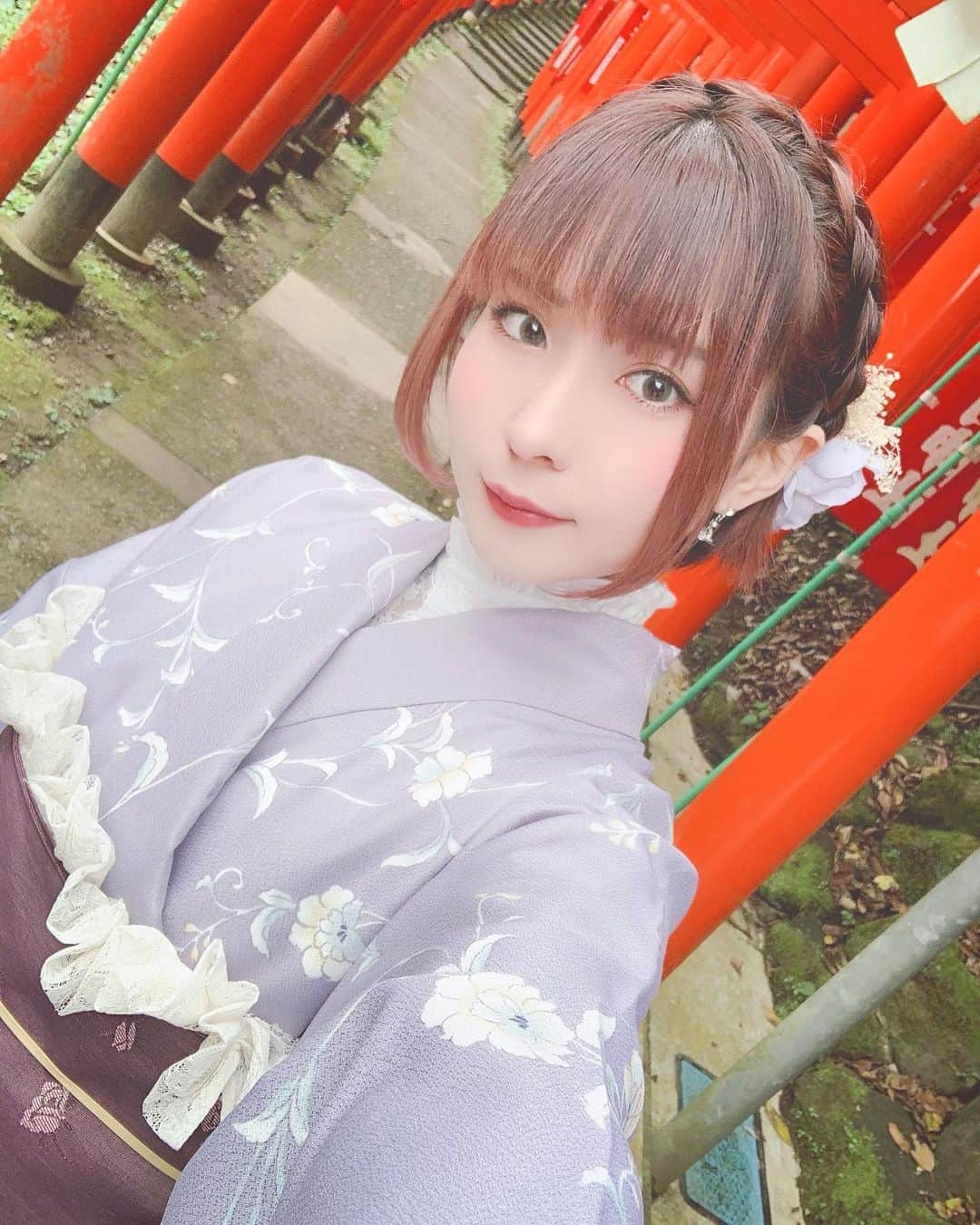鳴上なごねさんのインスタグラム写真 - (鳴上なごねInstagram)「#kimono #着物 #きものコーディネート #きもの #着物女子  #着物デート #selfie #自撮り #japanesegirl」12月3日 22時40分 - narug0d