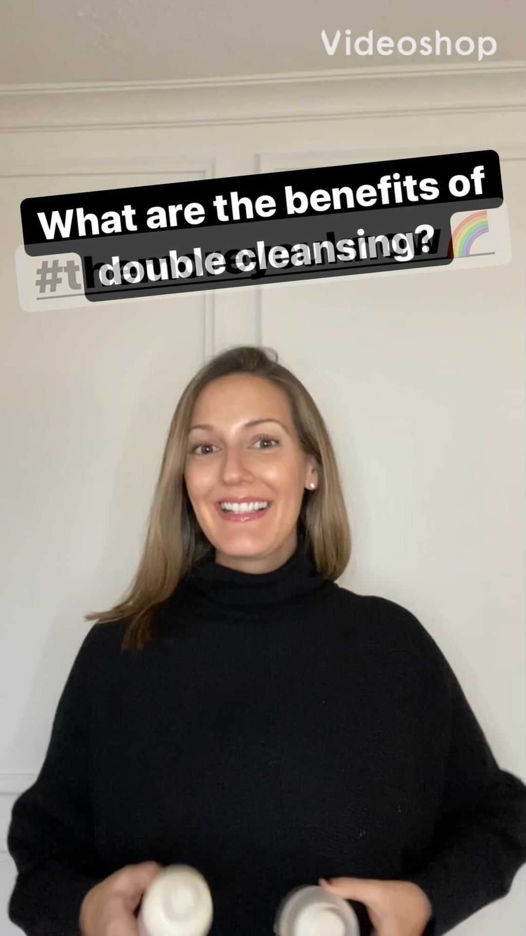 Anna Jane Wisniewskiのインスタグラム：「Double cleansing: it works. As someone who has combination skin and experienced adult onset acne after going off birth control, I know the importance of truly cleaning your skin withOUT drying it out (stripping your skin of natural oils causes overproduction of oil).  Gentle but thorough cleansing is key—and these two @beekman1802 products are perfect for the job: Buttermilk Cleansing Balm and Milk Wash Jelly Cleanser—all now available at @ultabeauty.   Oils and cleansing balms remove stubborn makeup and grime while a cleanser gentle cleans what remains. The best part? It helps your skin absorb serums and treatments even better. #partner #doublecleanse #skincaretips」