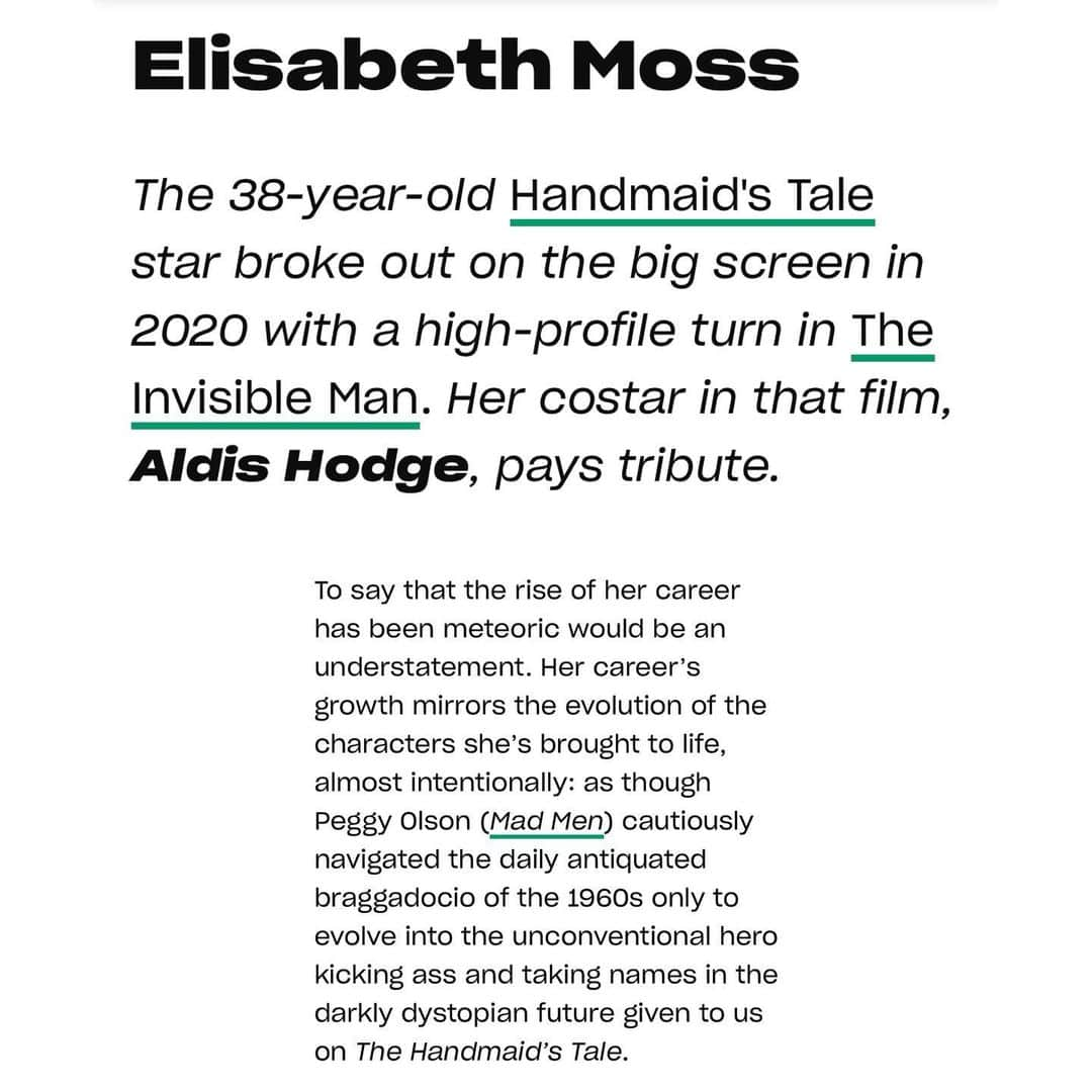 エリザベス・モスさんのインスタグラム写真 - (エリザベス・モスInstagram)「Such an honor to be named one of the @entertainmentweekly Entertainers of the Year!! And thank you @aldis_hodge for this beautiful piece you wrote... and especially for knowing what’s most important to me. Sushi 🍣 ❤️ 📷 @ramonarosales illustration by @lizzie.gill.art #entertainersoftheyear」12月4日 10時12分 - elisabethmossofficial