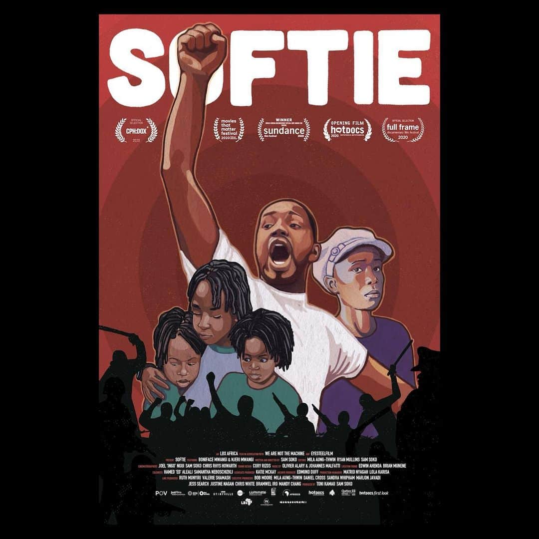 ルピタ・ニョンゴのインスタグラム：「As the child of a political activist who witnessed their father being harassed and injured, who wondered when and if he would come home at night, the documentary @SoftieTheFilm really moved me. It is the incredible story about the activist @BonifaceMwangi and his journey to uncover the truth behind Kenya's disheartening politics and corrupt system. If you believe in governments for the people, by the people and of the people, this film is for you! Go to www.softiethefilm.com (in my bio) to find out where you can watch in the USA and Kenya.」