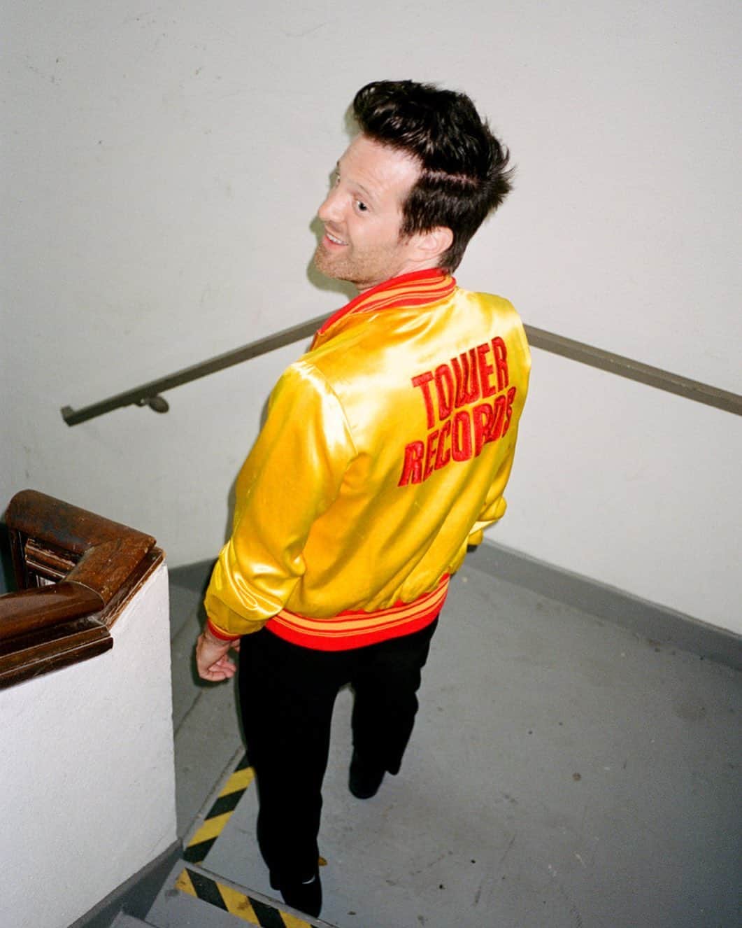 のインスタグラム：「The Best of @tuxedo is out now exclusively at Tower Records Japan @officialtowerrecords. Wine & Vinyl Hour returns TONIGHT. Outtasight! (cLink in story) 🎞 by @myleshendrik」