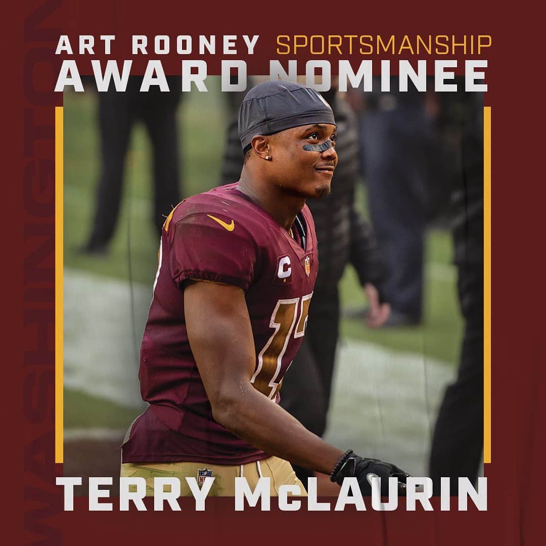 ワシントン・レッドスキンズさんのインスタグラム写真 - (ワシントン・レッドスキンズInstagram)「@terry_25 is our nominee for the Art Rooney Sportsmanship Award!」12月4日 3時03分 - commanders