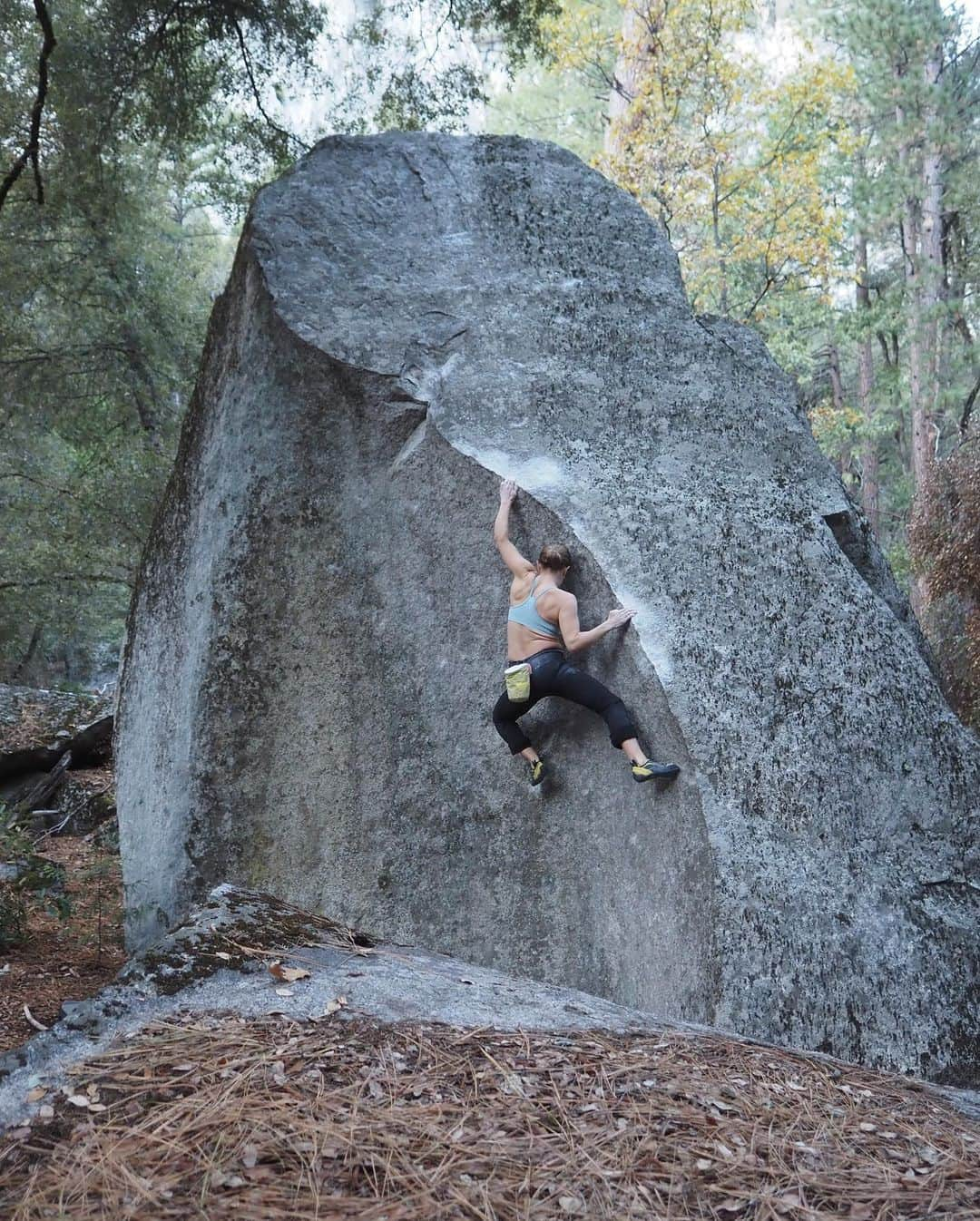 ベス・ロッデンさんのインスタグラム写真 - (ベス・ロッデンInstagram)「I first walked away from this climb on a cold spring night when I was 29 years old. Even at peak fitness and the height of my career, I didn't feel worthy enough to keep trying. I blamed my skinny arms and told myself I was a pansy for being scared of the top. I spent almost a decade believing those were true.  Last weekend I came back with a kinder mind and at least fifteen pounds heavier. In every sense of the external view I was softer, weaker, and there were several (masked) children running around shooting each other loudly with sticks distracting me from being in "the zone." But somewhere along the way I realized that by bad mouthing my body and ability, I was only reinforcing the sad narrative that our worth decreases as our waist size increases.  When I stood on top of the boulder, I couldn't believe how shocked and happy I was to actually do something that I couldn't do with a younger, lighter, seemingly stronger body. It just goes to show how ingrained in me, and our culture, body image issues are. And sadly, how ripe for shame the environment is.  I hope it's no longer brave to see a picture of someone climbing in a sports bra with stretch marks instead of a six pack, but if it is, ask yourself where you learned what type of body was worthy and why? That question has been a game changer for me.  Self love is always a work in progress for me (clearly with how surprised I was that I could actually do this problem) but it constantly amazes me how powerful it can be.  Thanks putting up this beauty of a climb @randypuro // @outdoorresearch @metoliusclimbing @touchstoneclimbing @bluewaterropes @ospreypacks @skinourishment @clifbar @lasportivana」12月4日 3時26分 - bethrodden