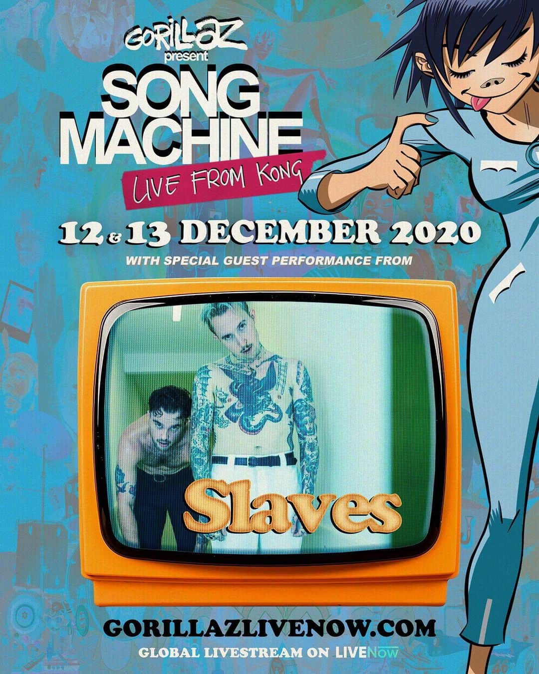 Gorillazさんのインスタグラム写真 - (GorillazInstagram)「Your second special guest at Song Machine Live is... 🥁... @slaves! 🎟 gorillazlivenow.com」12月4日 4時24分 - gorillaz