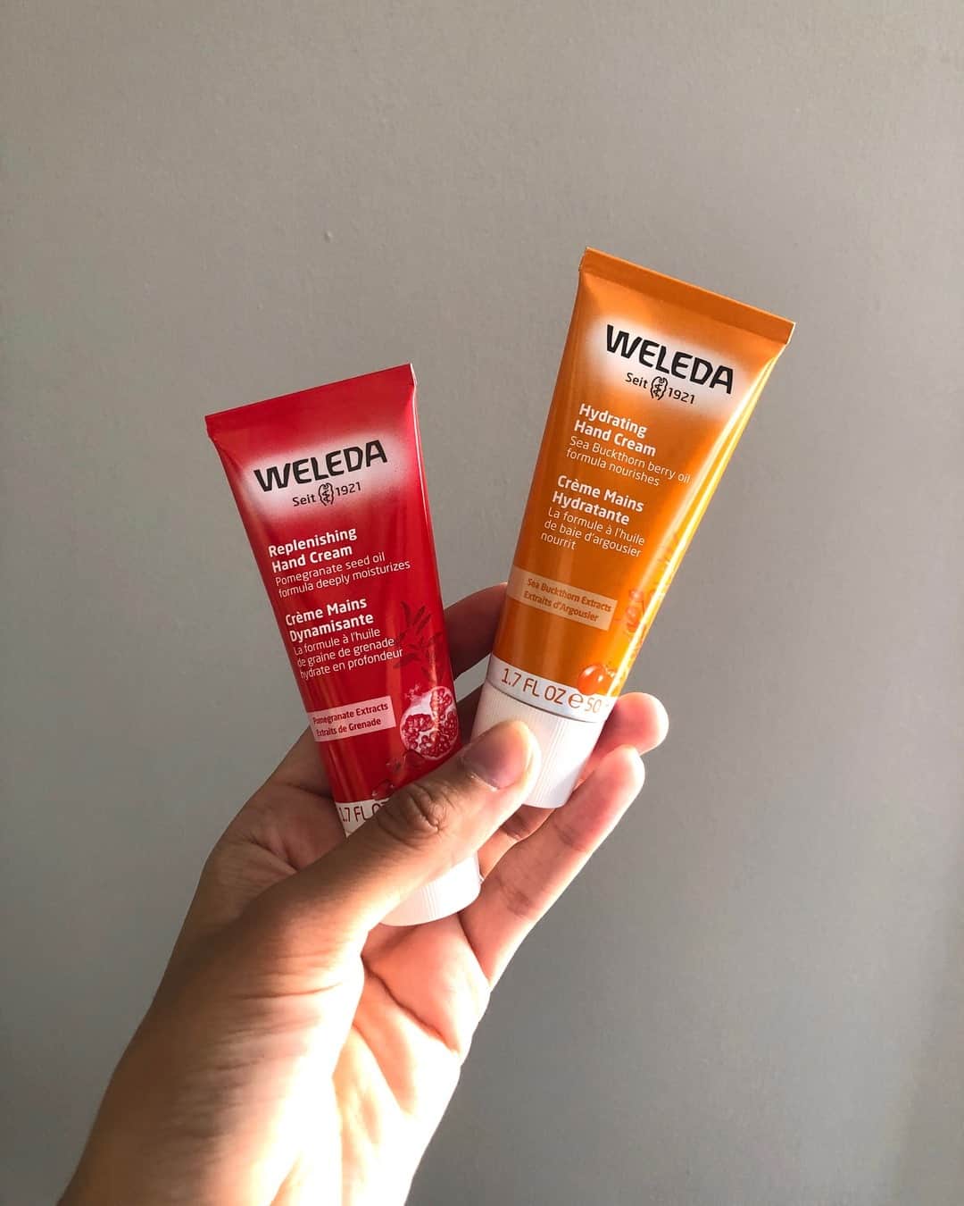 Weledaのインスタグラム：「Dry hands? We've got you covered! 💛 Moisturize and hydrate all winter long with our plant-rich hand creams! Tap to shop! #WeledaSkin」