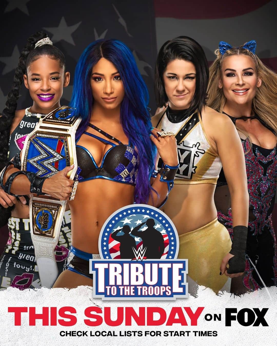 WWEさんのインスタグラム写真 - (WWEInstagram)「Three HUGE matches are set for this Sunday's WWE Tribute to the Troops! #WWETroops  ➡️ @dmcintyrewwe vs. @mikethemiz  ➡️ @sashabankswwe & @biancabelairwwe vs. @itsmebayley & @natbynature  ➡️ @bryanldanielson, @619iamlucha, @jeffhardybrand & The #StreetProfits vs. @baroncorbinwwe, @iameliaswwe, @samizayn, @heelziggler & @realrobertroode   📺 @foxtv」12月4日 6時00分 - wwe