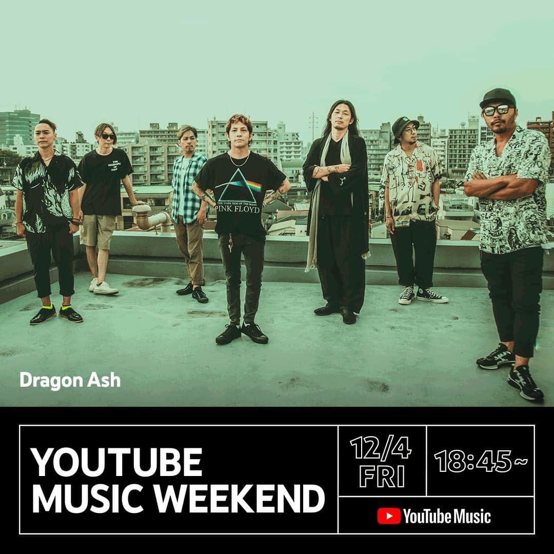 Dragon Ashさんのインスタグラム写真 - (Dragon AshInstagram)「DRAGONASH LIVE "DEPARTURE" 本日18:45公開！  #YouTubemusicweekend」12月4日 11時34分 - dragonash_official