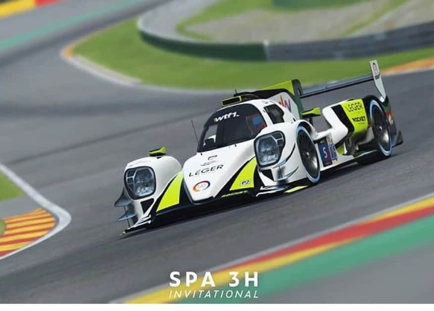 ジェンソン・バトンのインスタグラム：「Racing in the virtual 3hrs of Spa invitational on @rfactor2official tomorrow with my team mates @janvdhe & @tony.mella38, representing JTR Esports @rocket_msport in LMP2. Should be a good crack. Big thanks to @zansho for all the race support 👍🏽」