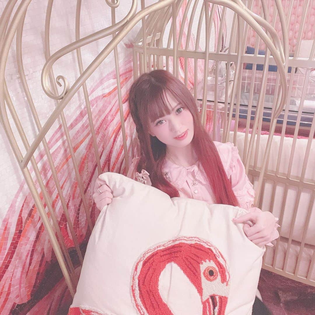 絵仁さんのインスタグラム写真 - (絵仁Instagram)「おはよう🦩 ♡ ♡ ♡ #フラミンゴカフェ #フラミンゴカラー #cafe #cafestagram #新宿グルメ #新宿カフェ #新宿ランチ #フラミンゴ柄 #flamingo #flamingocafe #flamingoparty」12月4日 8時52分 - eni_tc