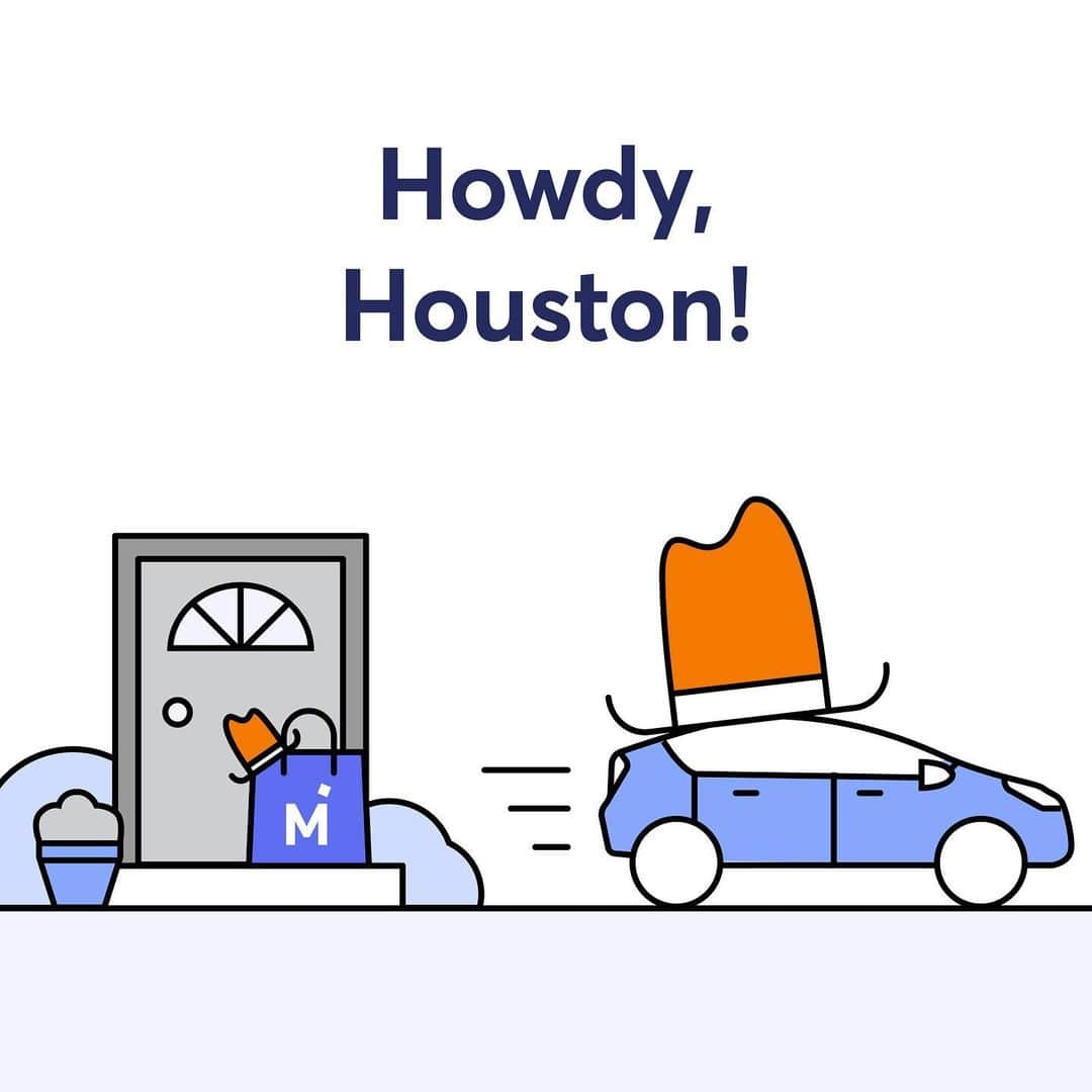 Mercariのインスタグラム：「Howdy #Houston! 🤠 Mercari Now is LIVE in the 281! Need to sell that YETI cooler? In the market for a new Stetson? Buy and sell it all same-day with #MercariNow, delivered by Postmates. Link in bio for more.」