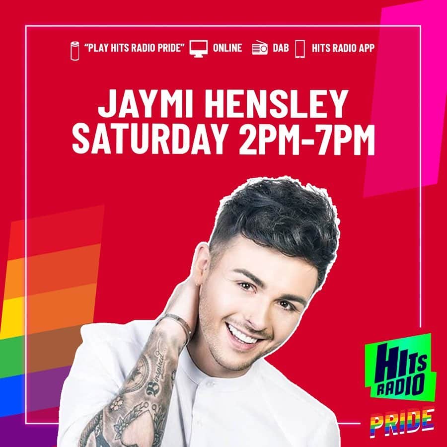 Union Jのインスタグラム：「🚨SO EXCITED 🚨 To finally be able to tell you the news that I will joining the team at @hitsradio Pride 🌈 with my very own Show! This is a dream come true! Can’t wait for you to join me and have some fun on a Saturday Afternoon! #HitsRadioPride  🔊 Ask your smart speaker to "Play Hits Radio Pride” 💻 hitsradiopride.co.uk 📲 Listen on the Hits Radio app」