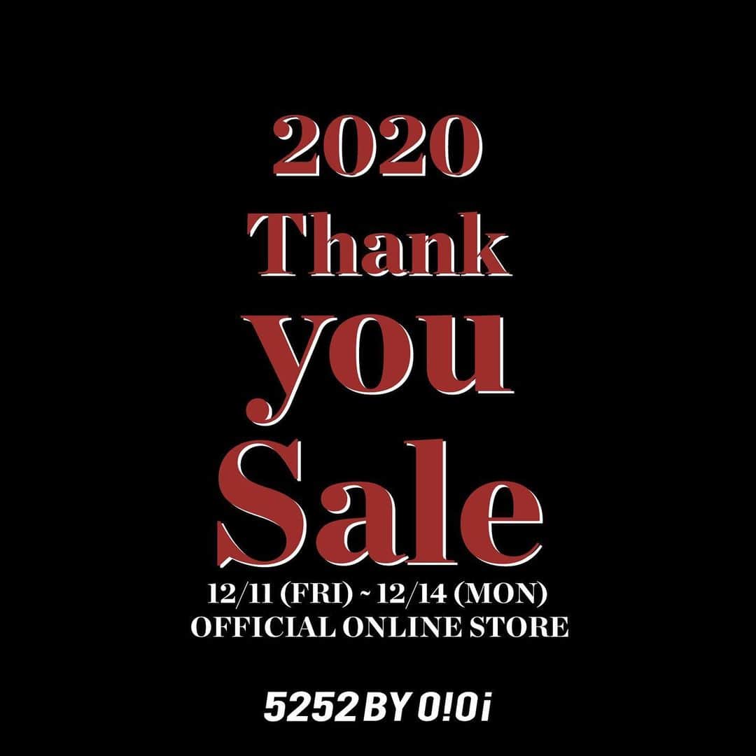 Second Brand Of O!Oiのインスタグラム：「[EVENT] 2020 THANK YOU SALE EVENT 💝  올해도 5252 BY O!Oi를 사랑해주신 고객님께 드리는 최대 90% 세일 득템찬스!  12/11 (FRI) - 12/14 (MON) 동안 진행되는 특별한 땡큐세일 이벤트 게시글을 공유하시면 추첨을 통해 쇼핑지원금을 드립니다!  [참여방법] 1. @5252byoioi 팔로우하기 2. 땡큐세일 포스트를 좋아요 & 공유 3. 댓글로 친구를 태그하여 참여완료 남기기!  이벤트 사은품 : 1등 : 공식 온라인 스토어 쇼핑지원금 30만원 1명 2등 : 공식 온라인 스토어 쇼핑지원금 20만원 1명 3등 : 공식 온라인 스토어 쇼핑지원금 10만원 1명  이벤트 기간 :  12/4 (FRI) - 12/14 (MON)  당첨자 발표 :  12/16 (WED) @5252byoioi 스토리 공지  52-52.co.kr」
