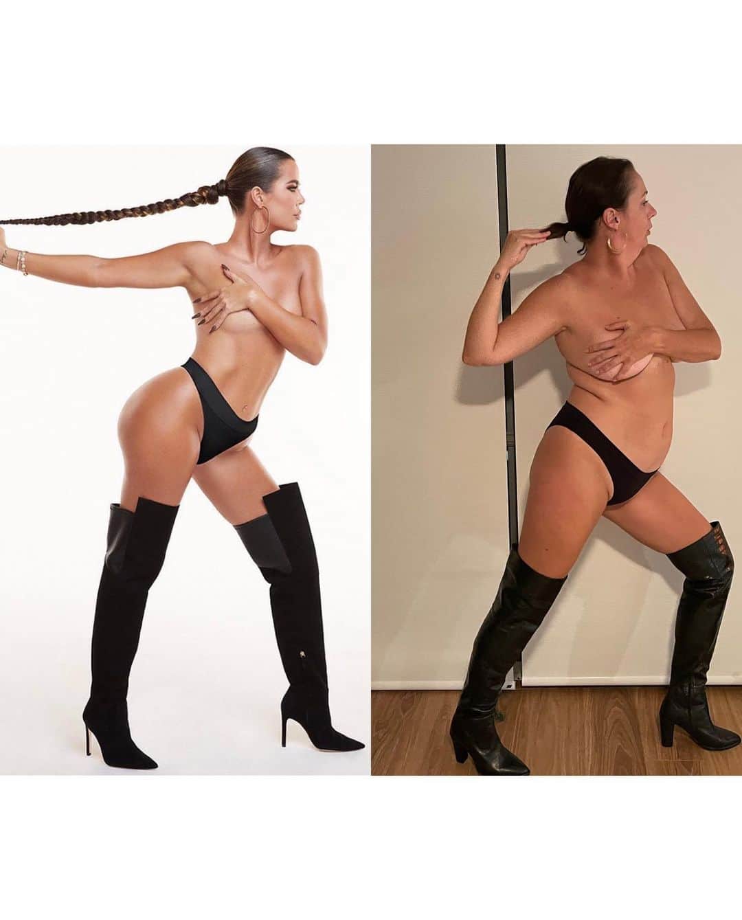 セレステ・バーバーのインスタグラム：「Not to scale. Or maybe it is, who fucking knows anymore?! #celestechallengeaccepted  #celestebarber  #funny #khloekardashian」