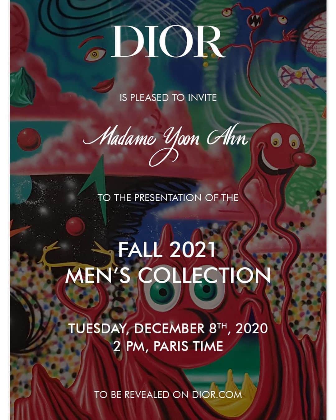 YOONさんのインスタグラム写真 - (YOONInstagram)「Mark your date! 12/8 2pm Paris time🔥 @DIOR MEN Fall 2021 at Dior.com . #DiorMen #kennyscharf」12月4日 20時40分 - yoon_ambush