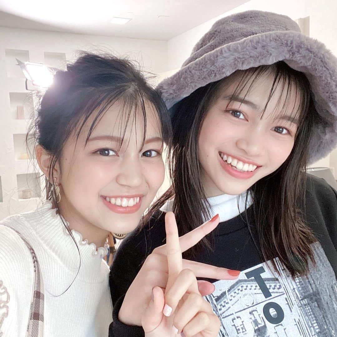 北川花音のインスタグラム：「﻿ まのちゃんと撮ったTikTokも﻿ アップしたので、みてね〜！♡﻿ ﻿ #まのかのん　#広瀬まのか　#北川花音　#ニコラ　#nicola」